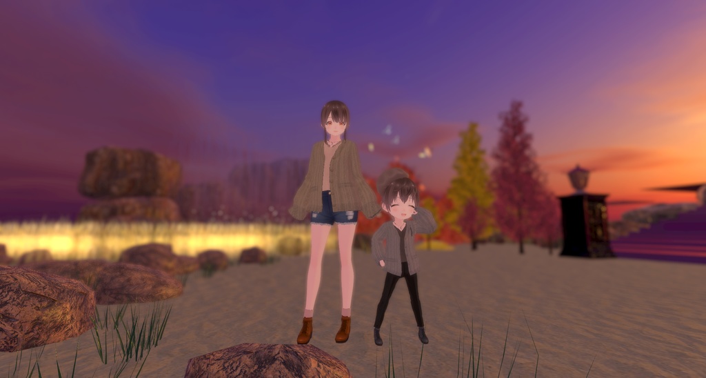 VRoid衣装 秋服カーディガン 色変え可 cluster対応 無料