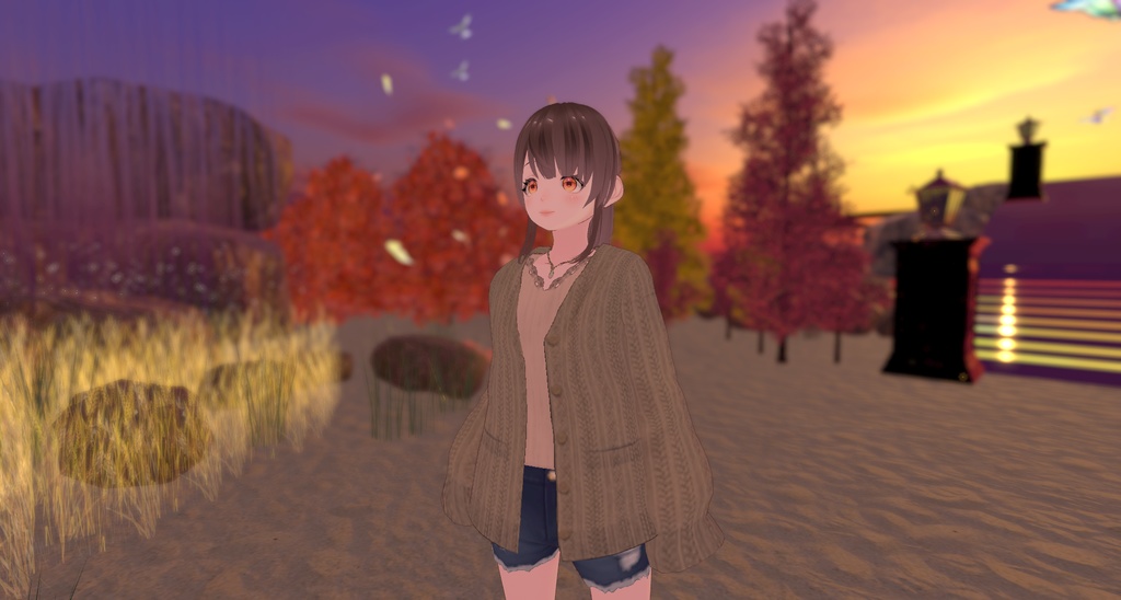 VRoid衣装 秋服カーディガン 色変え可 cluster対応 無料