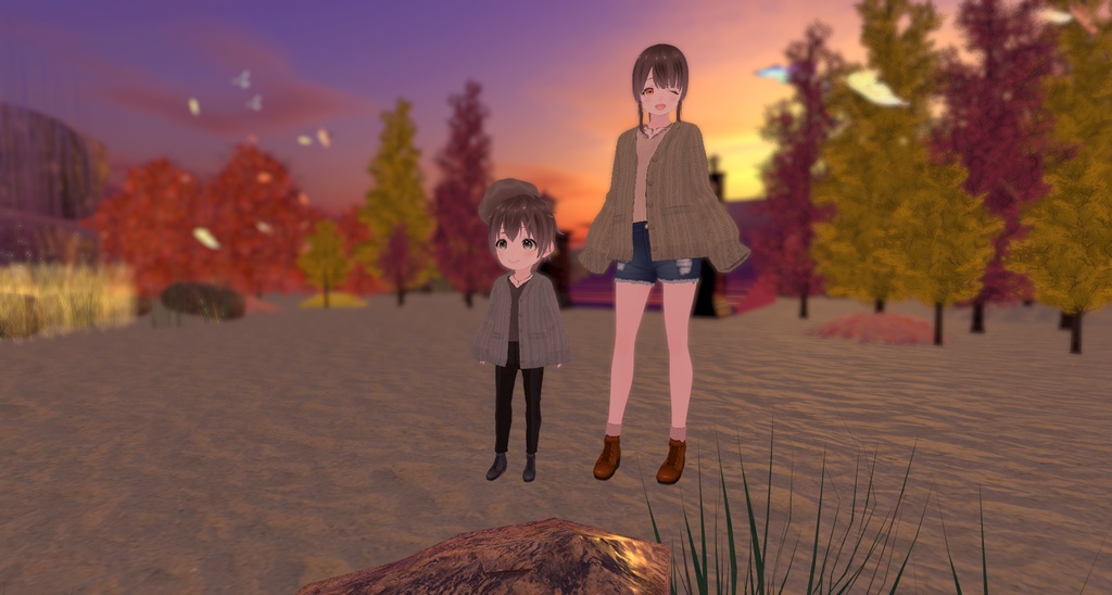 VRoid衣装 秋服カーディガン 色変え可 cluster対応 無料