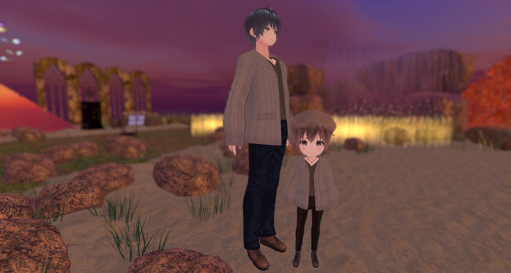 VRoid衣装 秋服カーディガン 色変え可 cluster対応 無料