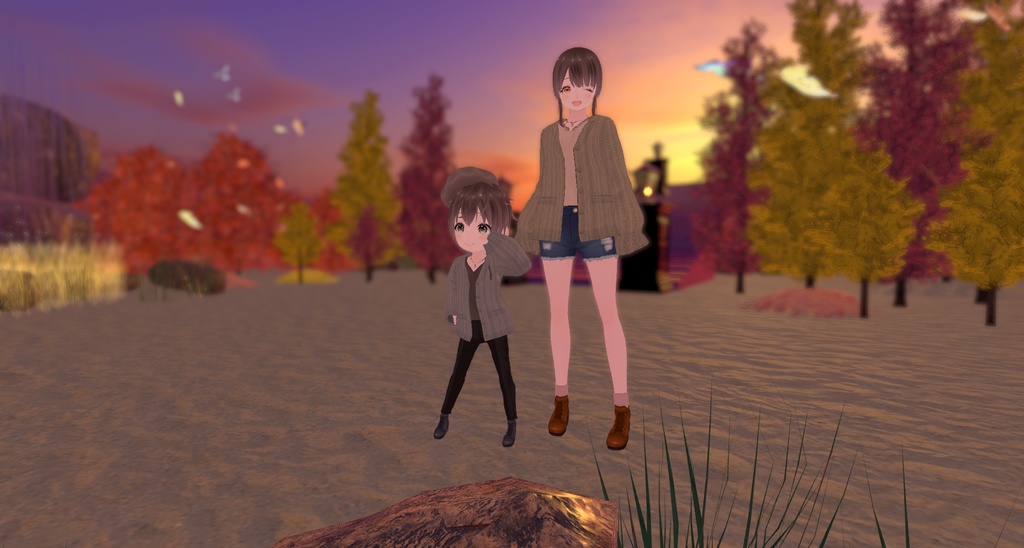 VRoid衣装 秋服カーディガン 色変え可 cluster対応 無料