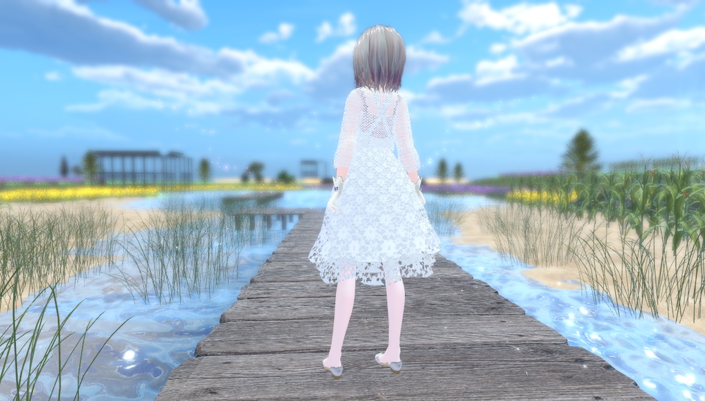 VRoid アバター衣装 レースワンピース 色変え可能 無料あり