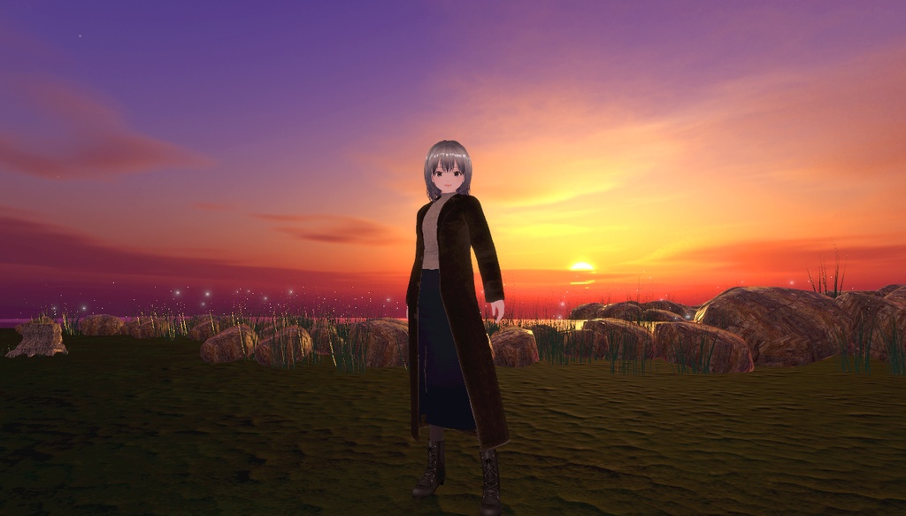 VRoid衣装 トップスに重ね着できる 男性コート 女性コート clusterアバターなど