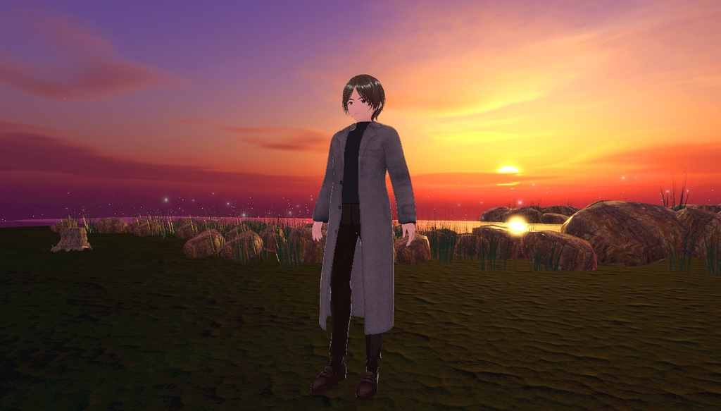 VRoid衣装 トップスに重ね着できる 男性コート 女性コート clusterアバターなど