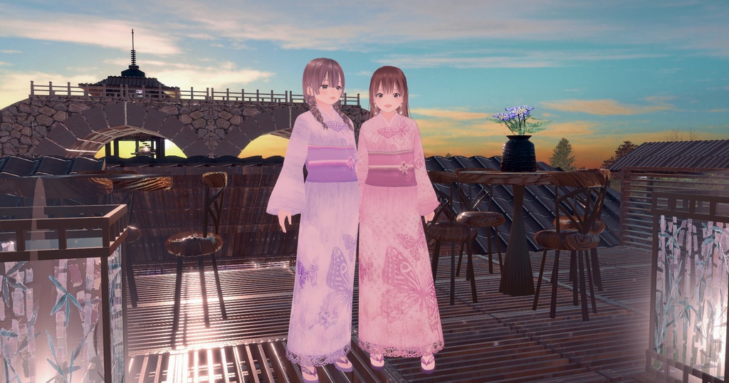 VRoid衣装 和服 袴 着物 clusterアバター対応