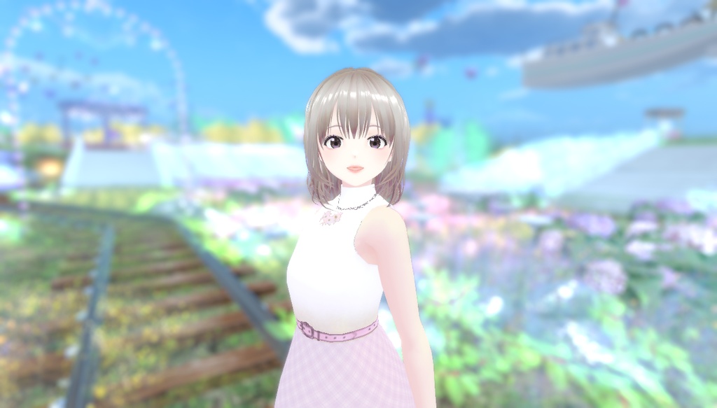 VRoid衣装 ワンピース 春色 cluster対応