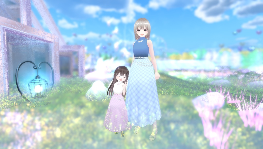 VRoid衣装 ワンピース 春色 cluster対応