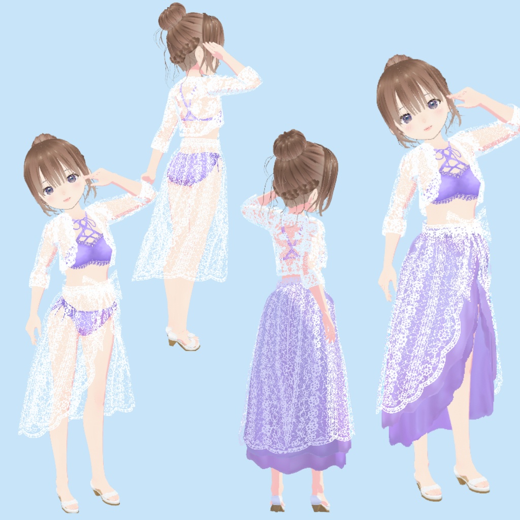 水着 髪型 VRoid 無料あり cluster対応