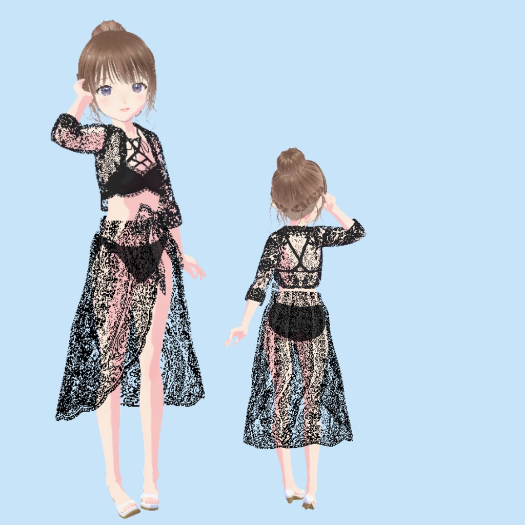 水着 髪型 VRoid 無料あり cluster対応