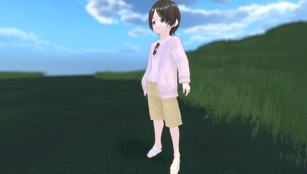 サマードレス ピンク ラッシュガード VRoid衣装 無料