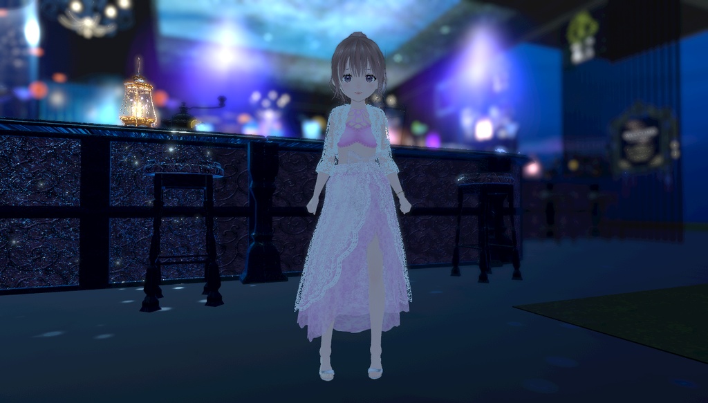 サマードレス ピンク ラッシュガード VRoid衣装 無料