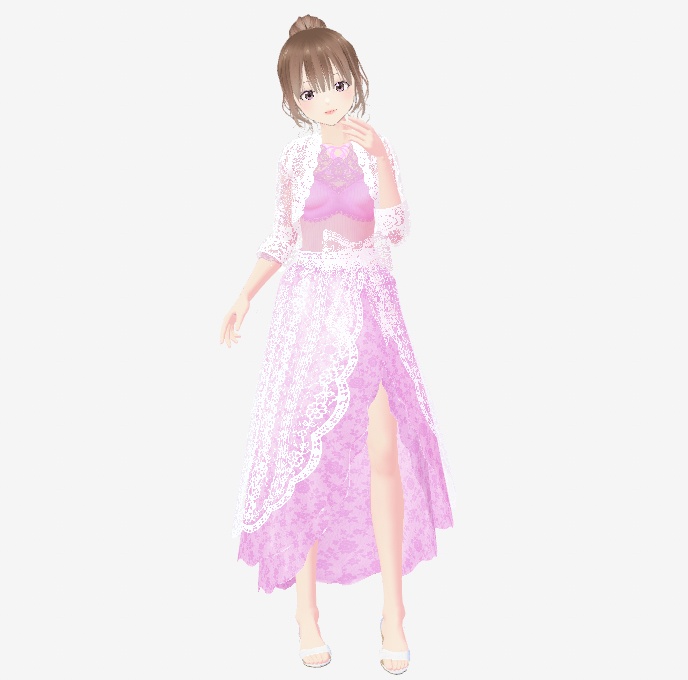 サマードレス ピンク ラッシュガード VRoid衣装 無料