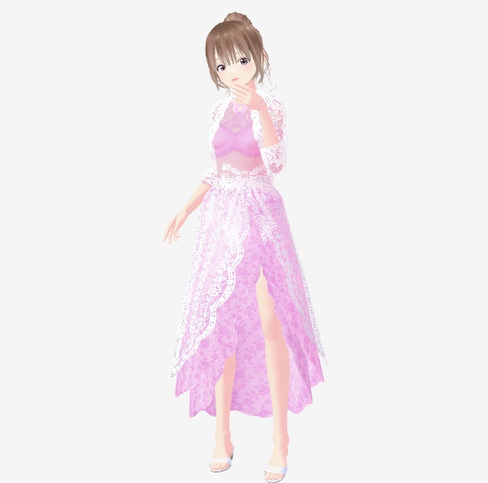サマードレス ピンク ラッシュガード VRoid衣装 無料