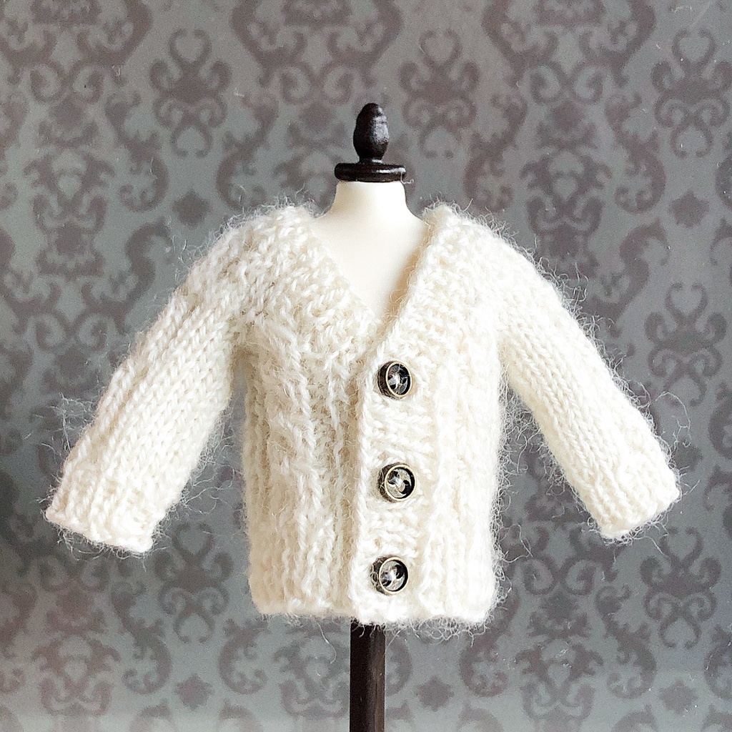 1/12ドールサイズ Vネックカーディガン