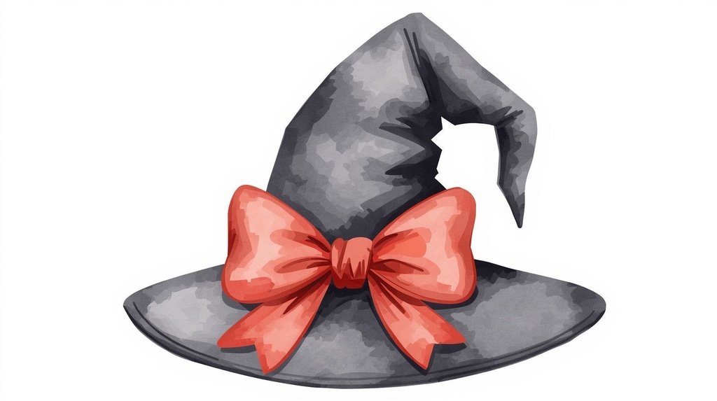 🎃✨ ハロウィンにぴったり!可愛い水彩タッチのクリップアート素材 12点:PNG形式✨🐈⬛🎩