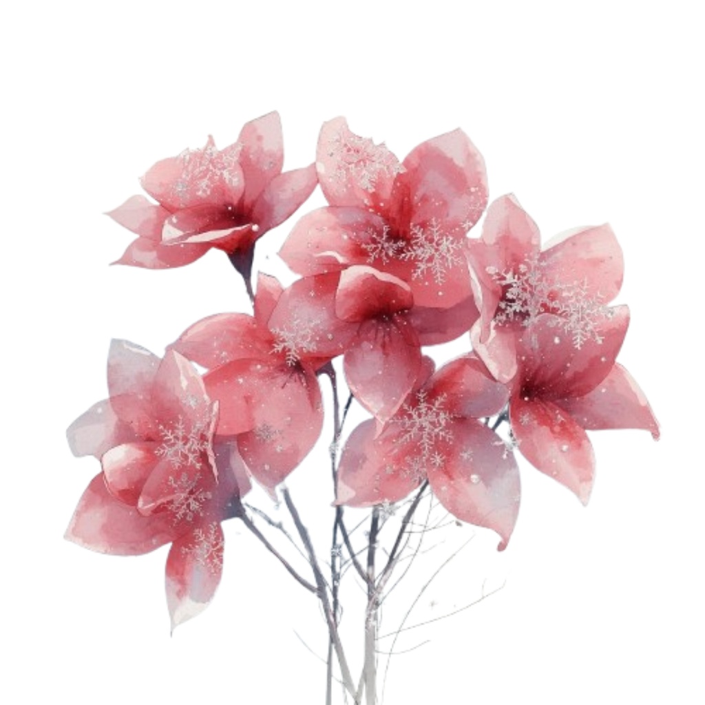 ✨輝くクリスマス・ボタニカル水彩クリップアート集 - 淡彩&華麗スタイル 13点(PNG透過) ✨