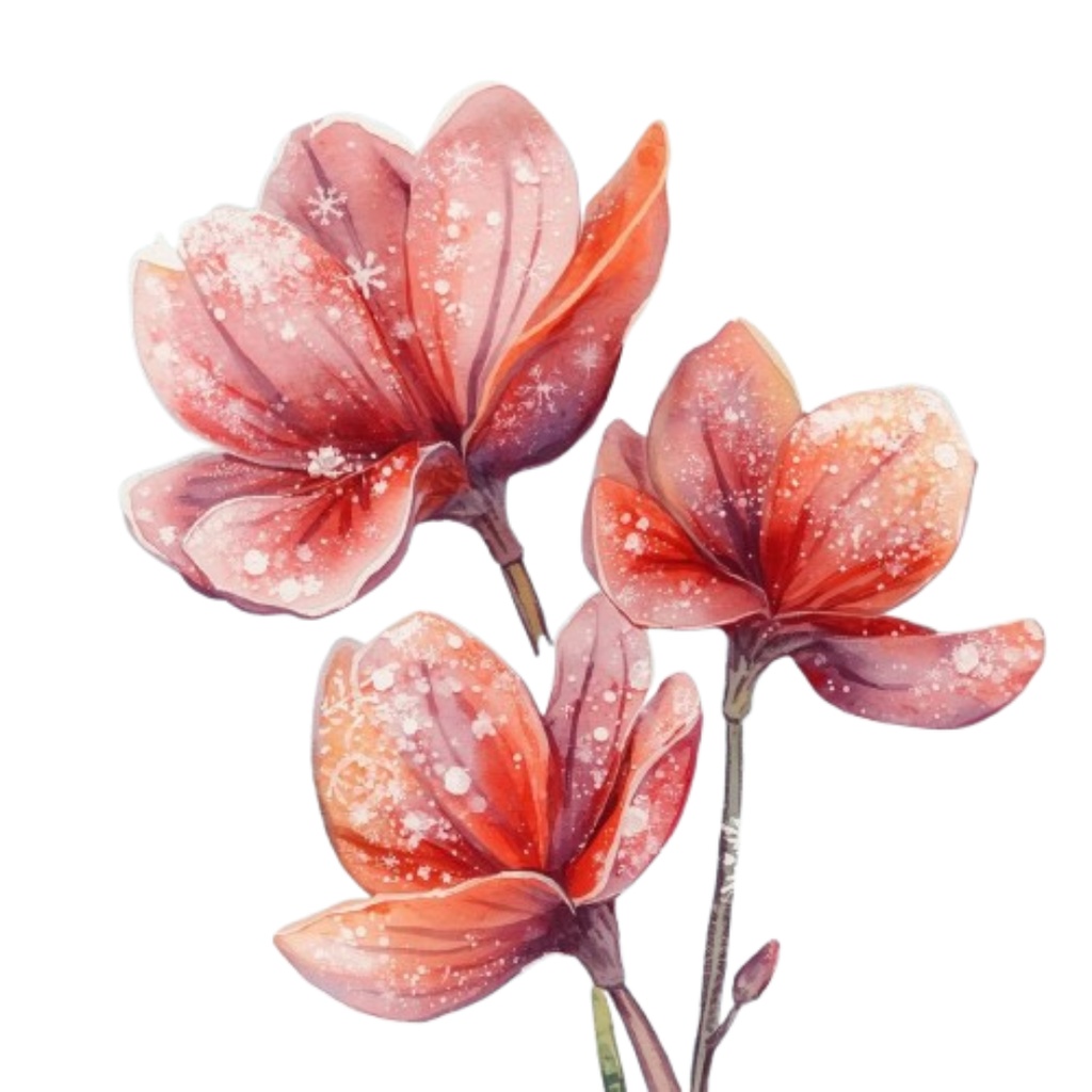 ✨輝くクリスマス・ボタニカル水彩クリップアート集 - 淡彩&華麗スタイル 13点(PNG透過) ✨