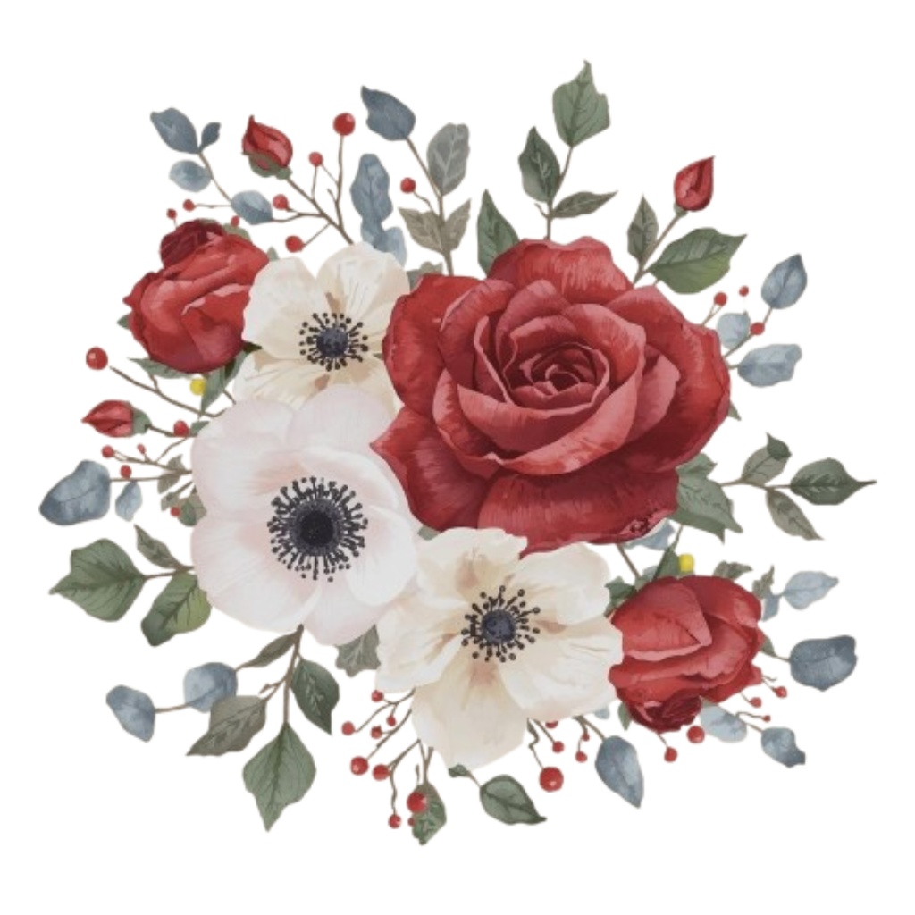 ✨輝くクリスマス・ボタニカル水彩クリップアート集 - 淡彩&華麗スタイル 13点(PNG透過) ✨