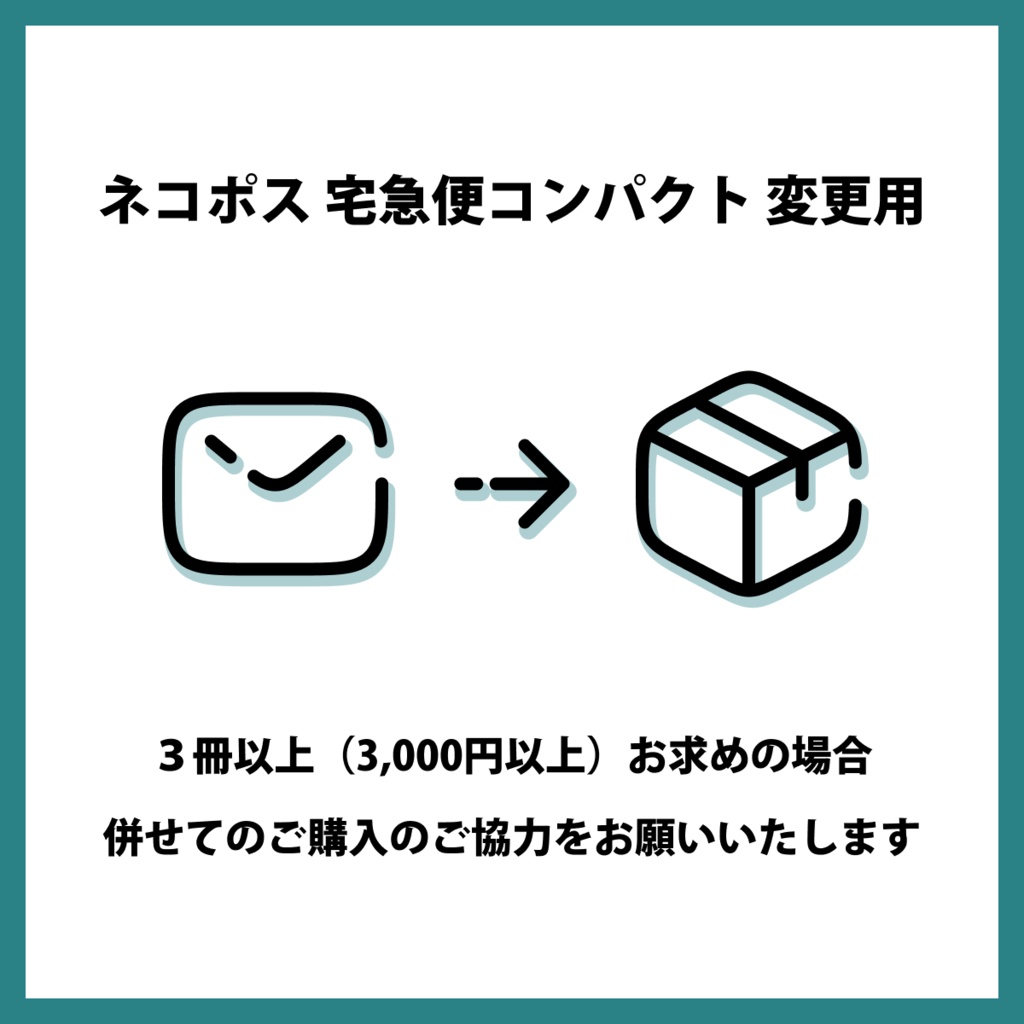 ネコポス→宅急便コンパクト変更