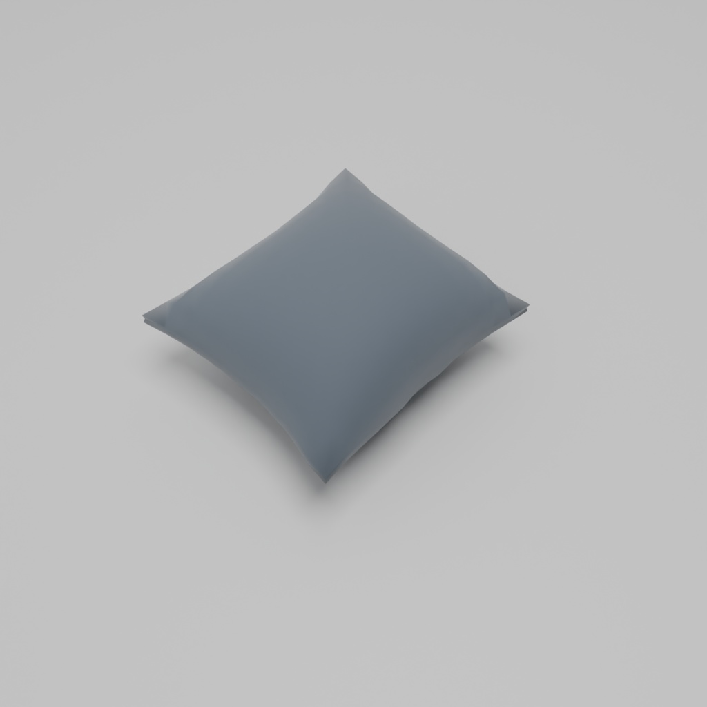 【3Dモデル】ブラックソファ&クッション