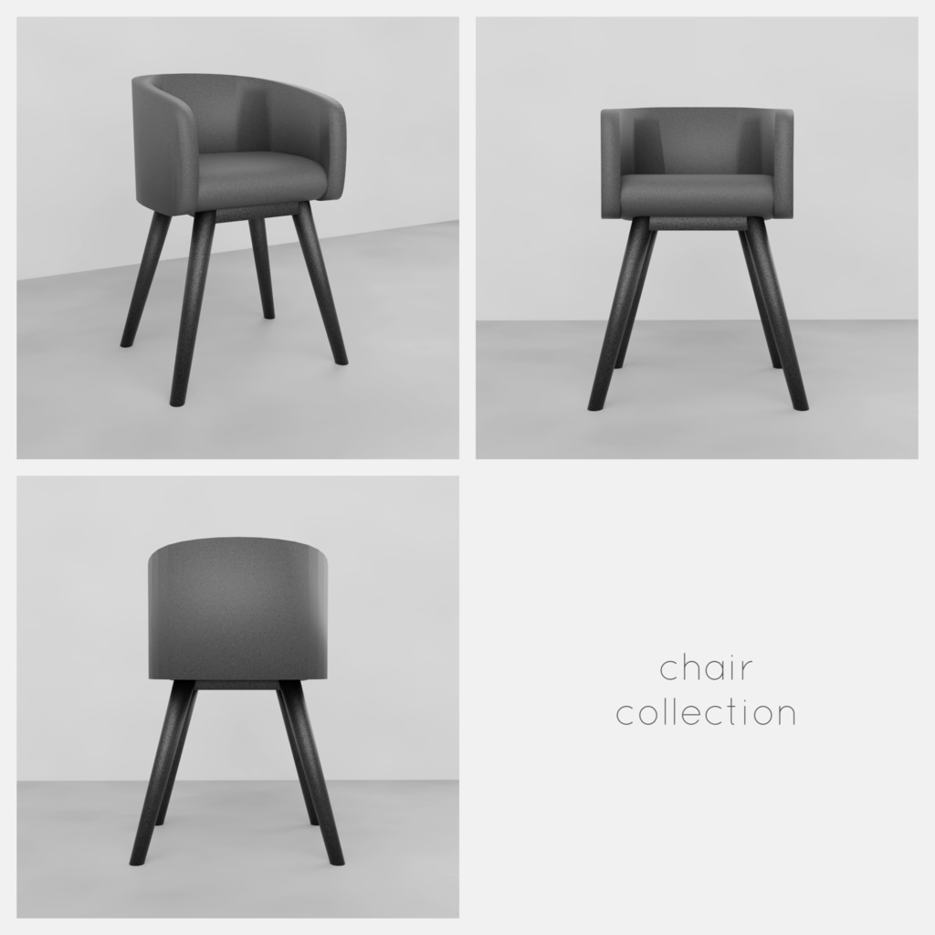 【3Dモデル】大理石テーブル&椅子⌇ marble table&chair