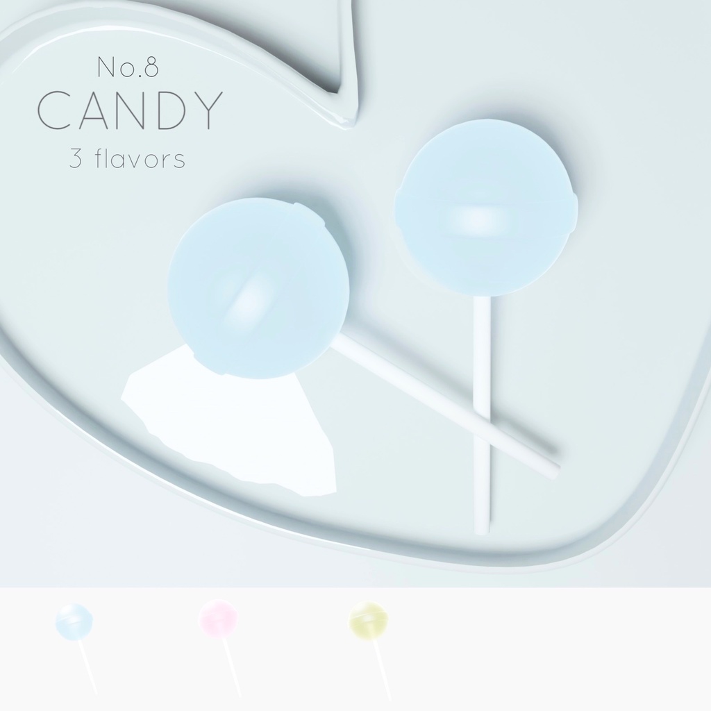 【3Dモデル】キャンディ サイダー&もも&レモン⌇Candy cider&peach&lemon