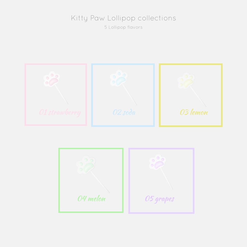 【3Dモデル】肉球キャンディ¦Kitty Paw Lollipop