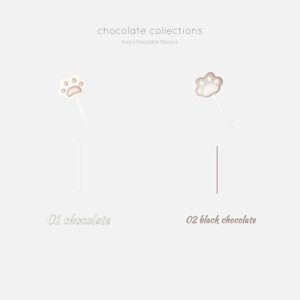 【3Dモデル】肉球チョコレート¦Paw chocolate