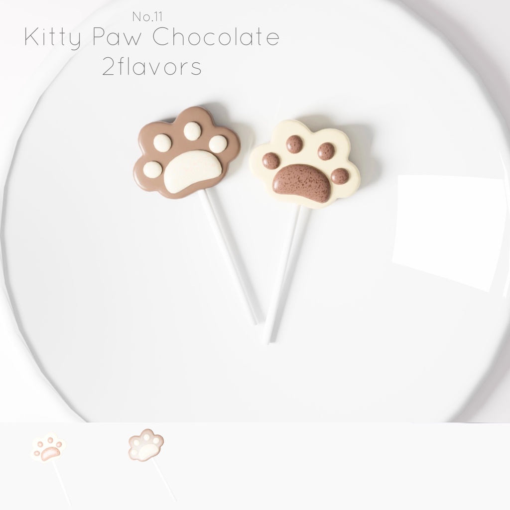 【3Dモデル】肉球チョコレート￤Paw chocolate