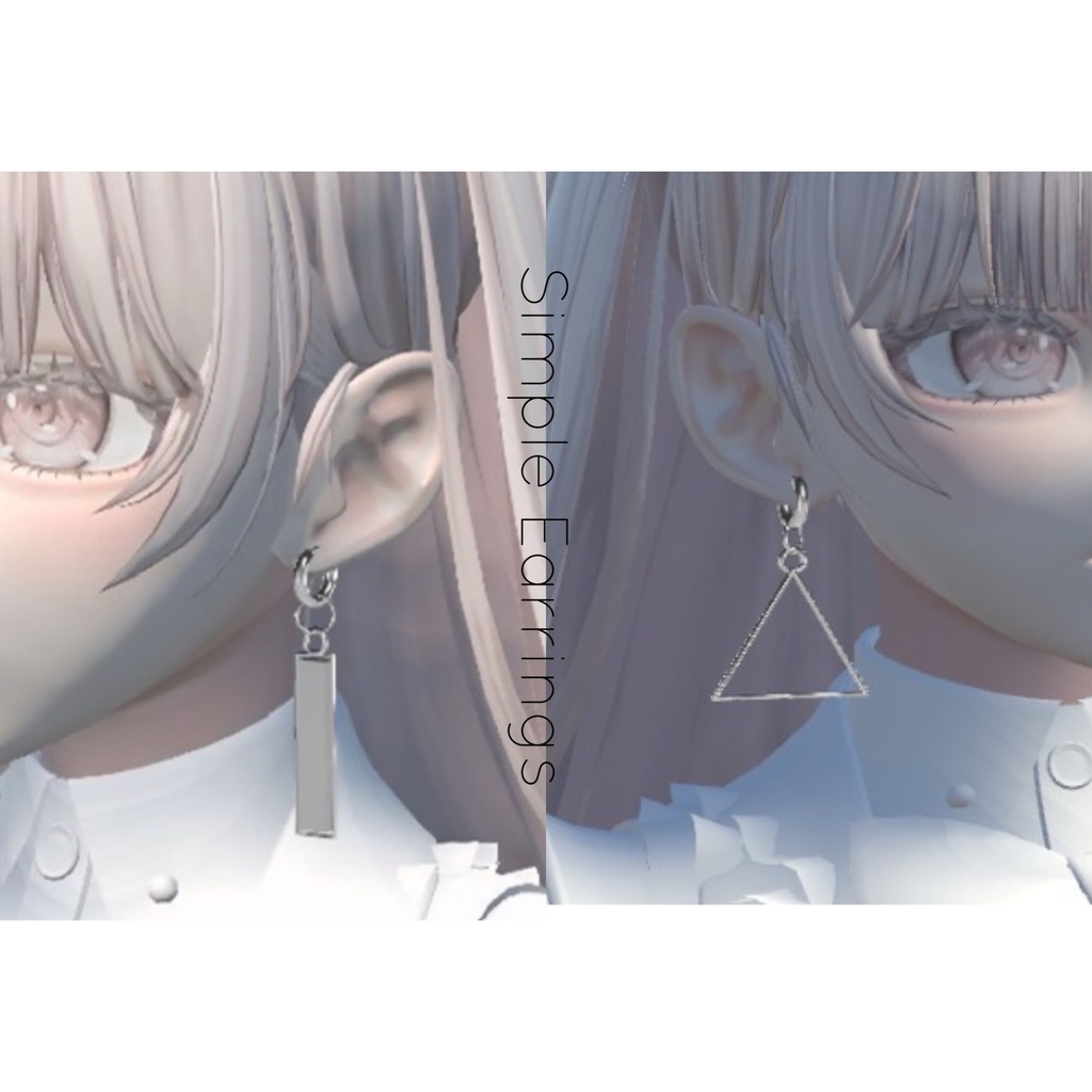 【3Dモデル】シンプルピアスvol,1¦Simple earring vol1