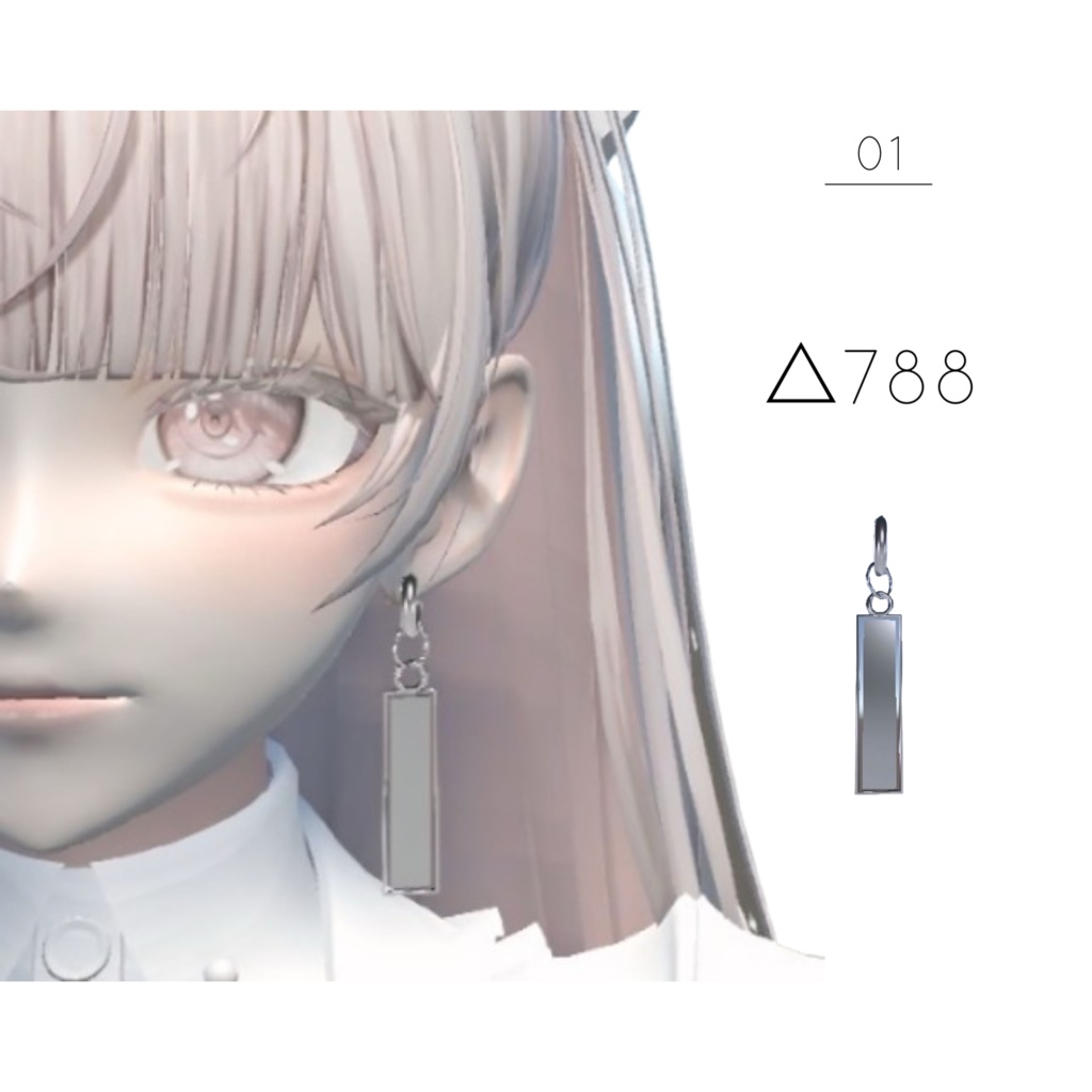【3Dモデル】シンプルピアスvol,1¦Simple earring vol1