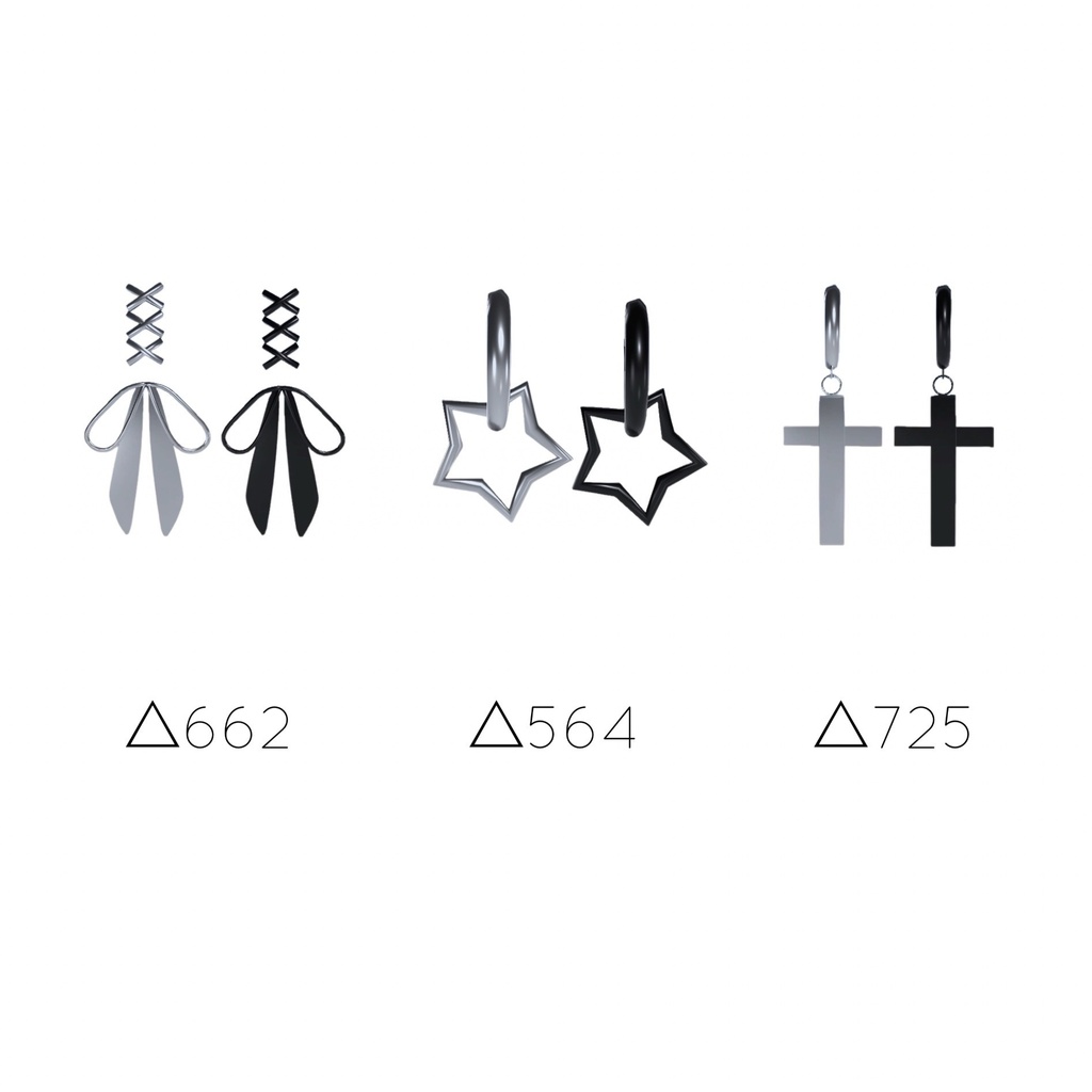 【3Dモデル】シンプルシルバーピアスvol.3¦simple Silver earring vol.3
