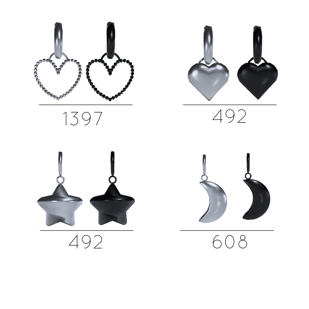 【3Dモデル】シンプルピアスvol.4¦simple Silver earring