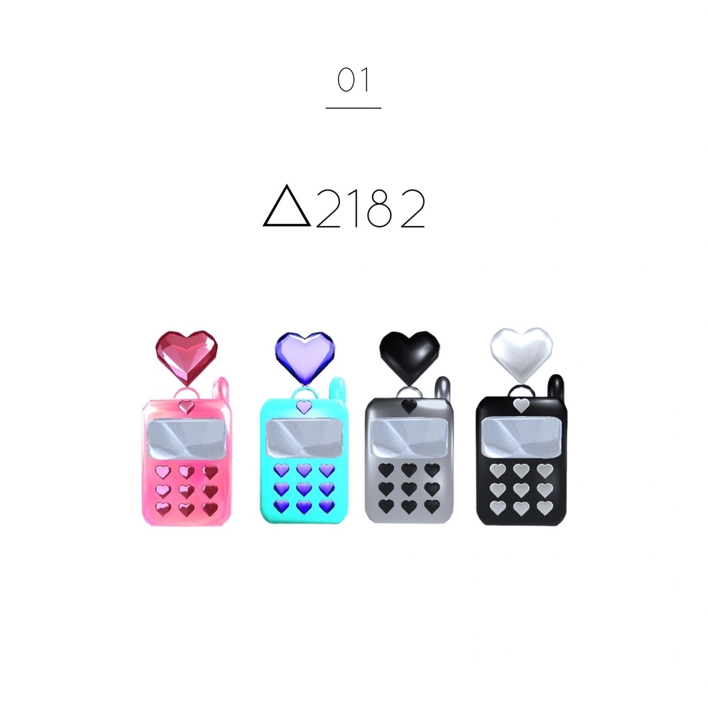 【3Dモデル】ミニガラケーピアス¦flip phone earring