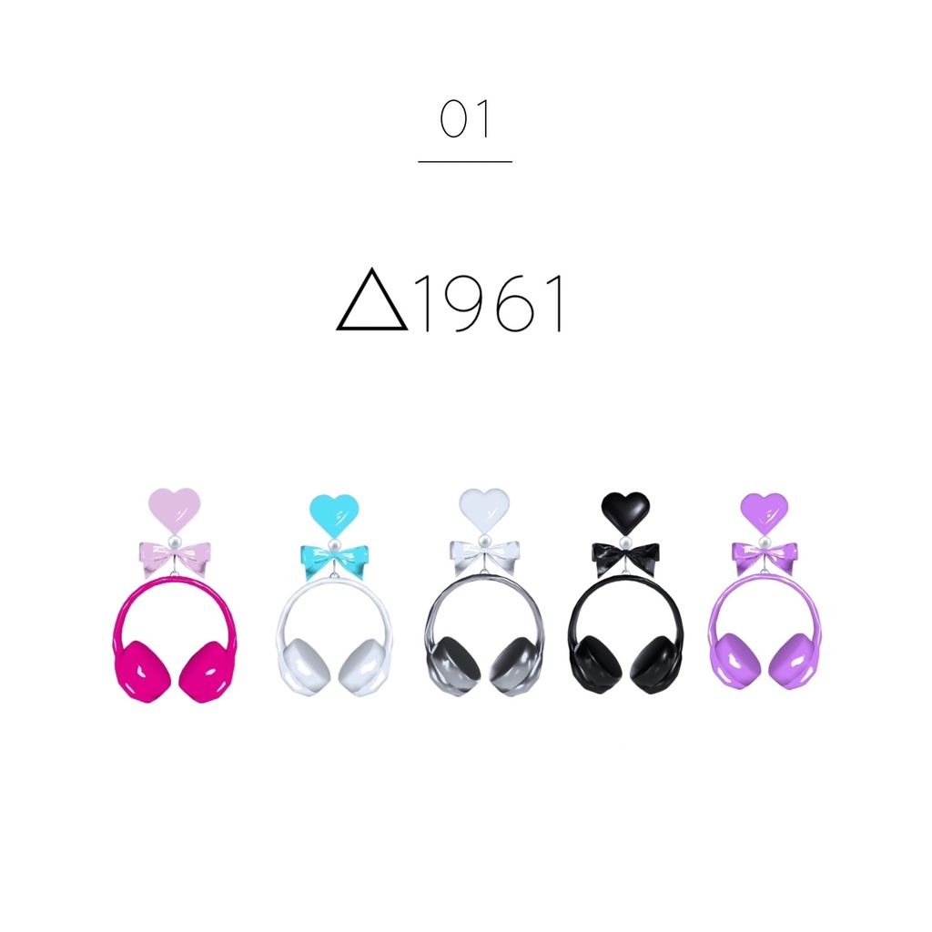 【3Dモデル】ヘッドホンピアス¦headphone earring