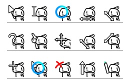 おかしくなったはーいくんのカーソル
