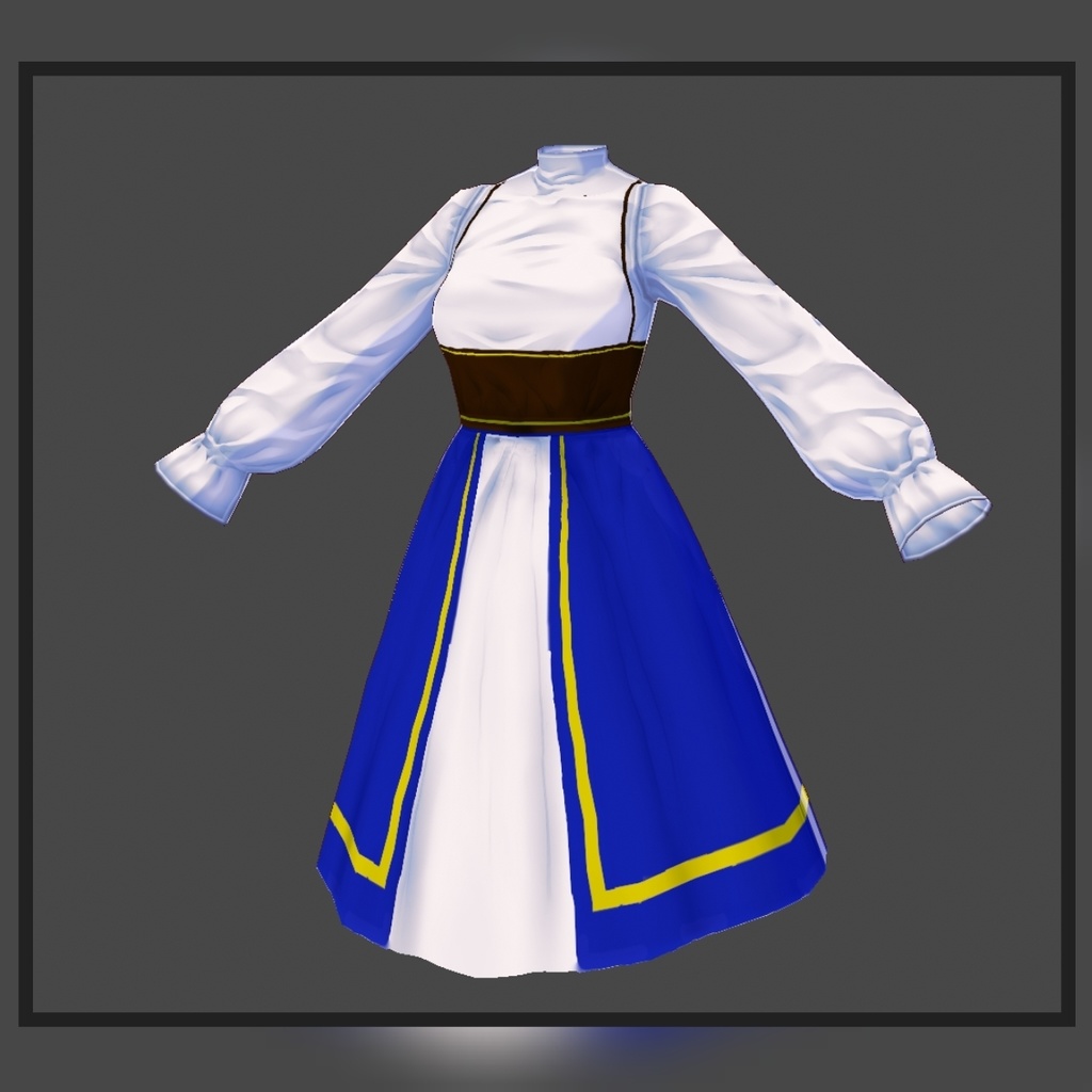 VRoid ファンタジー 衣装 ワンピース +ミニスカート 2種類 VRoid fantasy costume dress + miniskirt 2 types