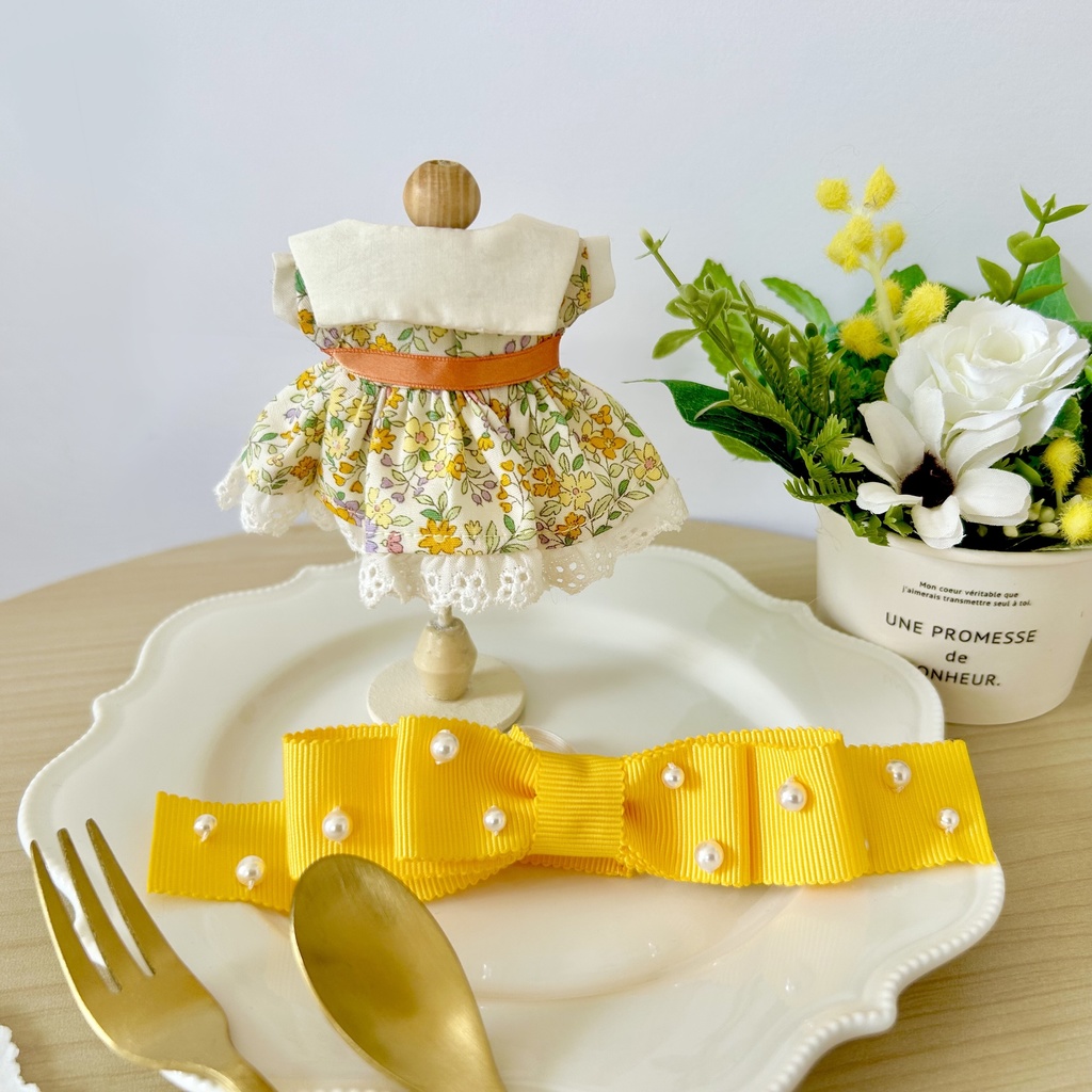 ブーケのゼリーケーキ(セーラ襟のワンピース、ビジューリボンカチューシャ)