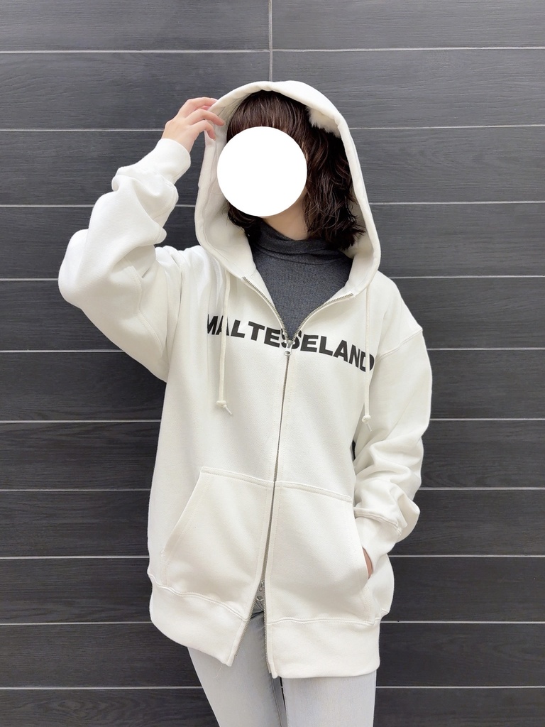 フリーナ デザインダブルジップパーカー WHITE