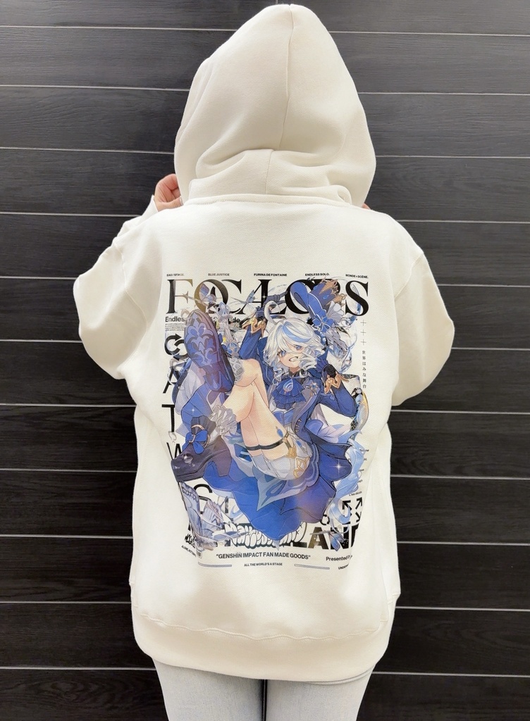 フリーナ デザインダブルジップパーカー WHITE