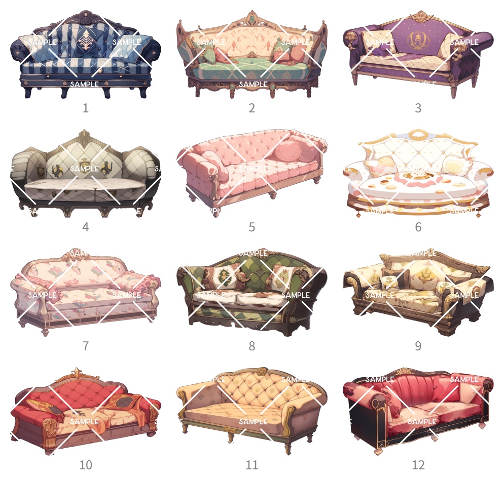 【無料/投げ銭】ソファ素材集 sofa