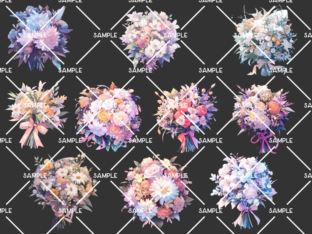 【画像素材】ブーケ10種類セットbouquet