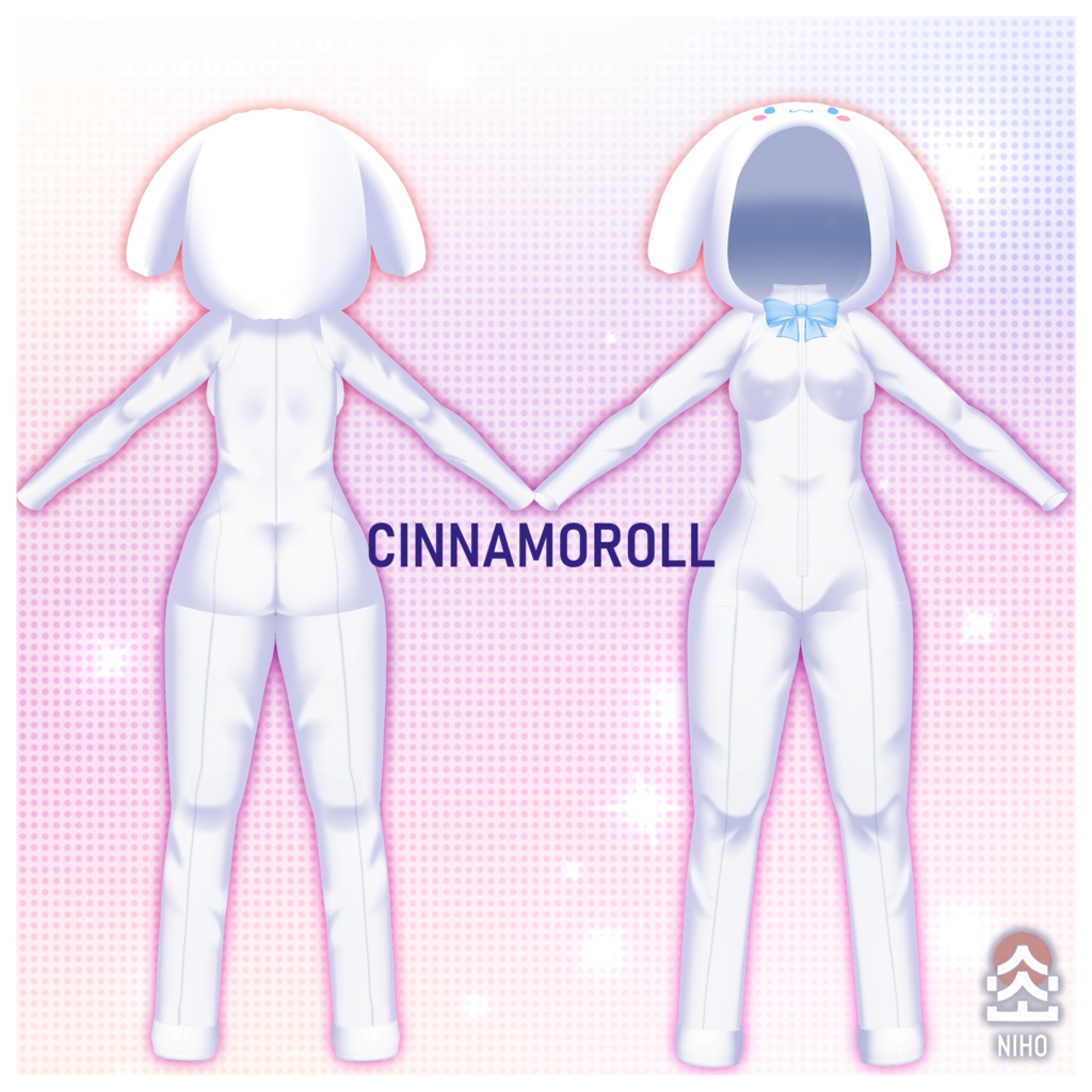 3D Sanrio Suit Pajamas スーツパジャマ【VRoid】Custom Item カスタムアイテム