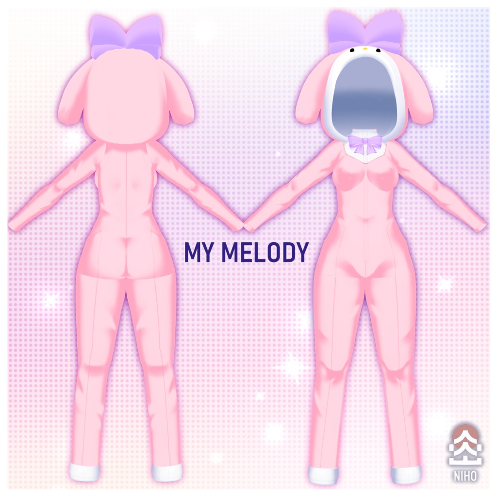 3D Sanrio Suit Pajamas スーツパジャマ【VRoid】Custom Item カスタムアイテム