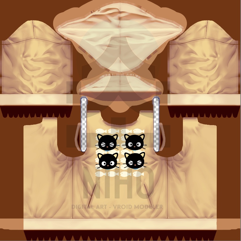 Choco Catチョコキャット Hoodie【VRoid】Custom Item カスタムアイテム