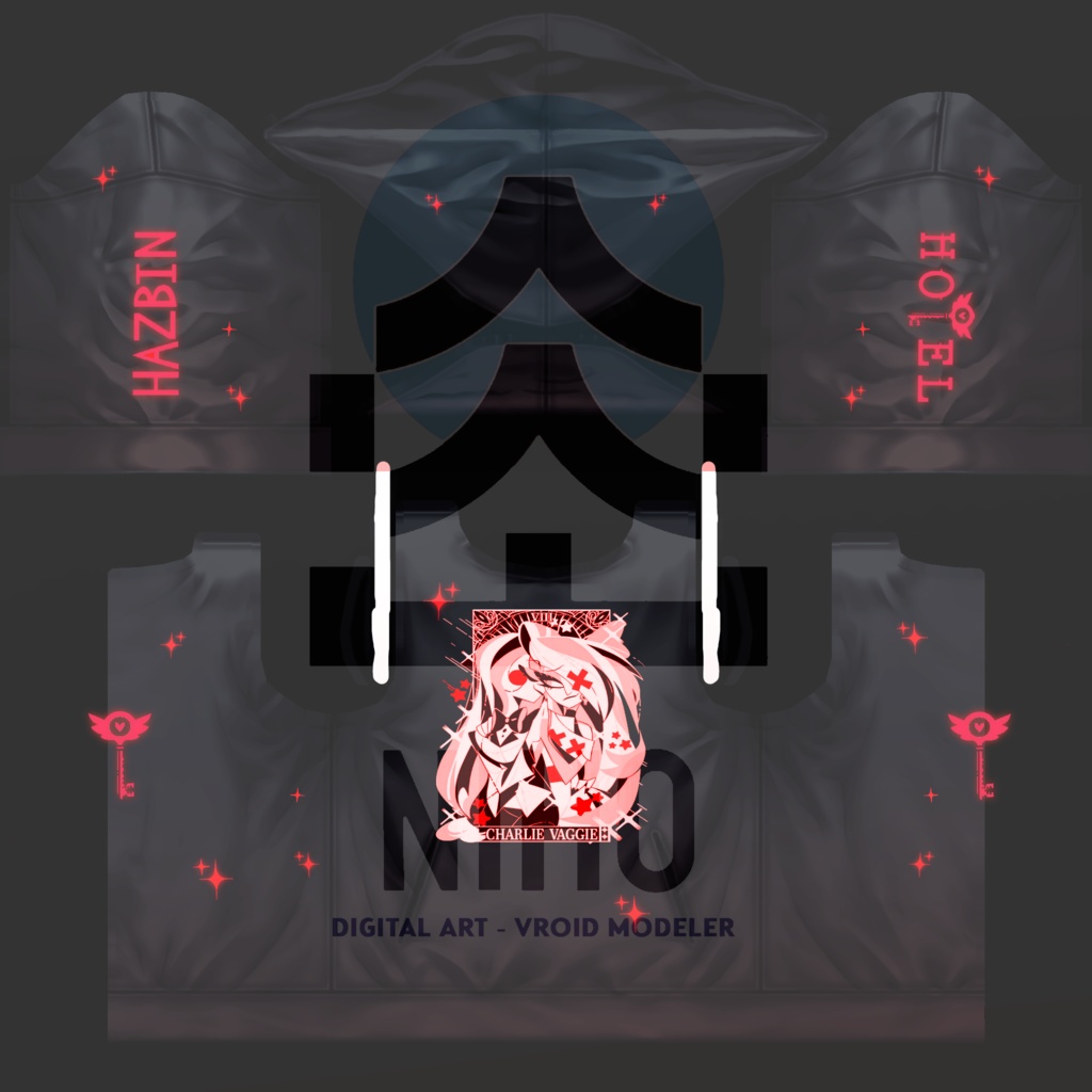 Hazbin Hotel ハズビン・ホテル【VRoid】Texture Hoodie Pack