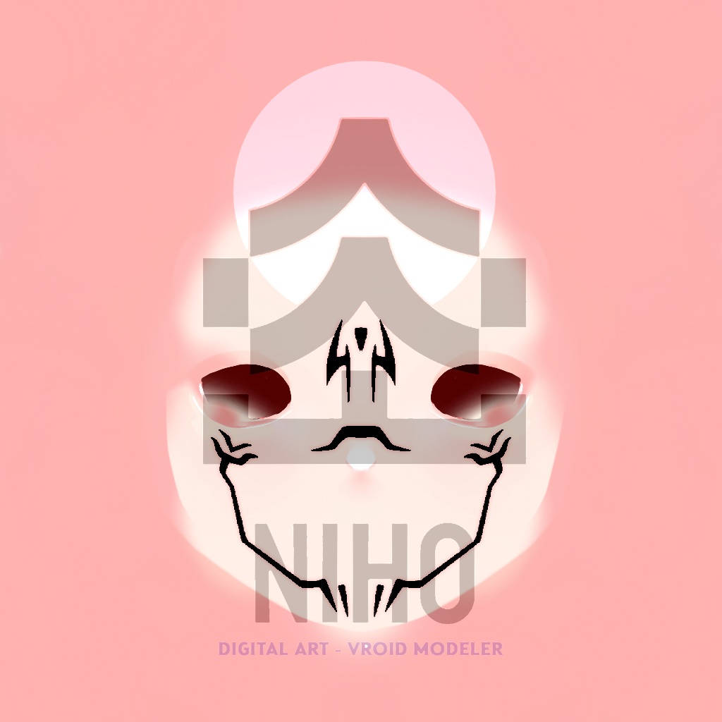 Anime Face Paint Sukuna アニメ顔ペイント すくな【VRoid】Custom Item カスタムアイテム