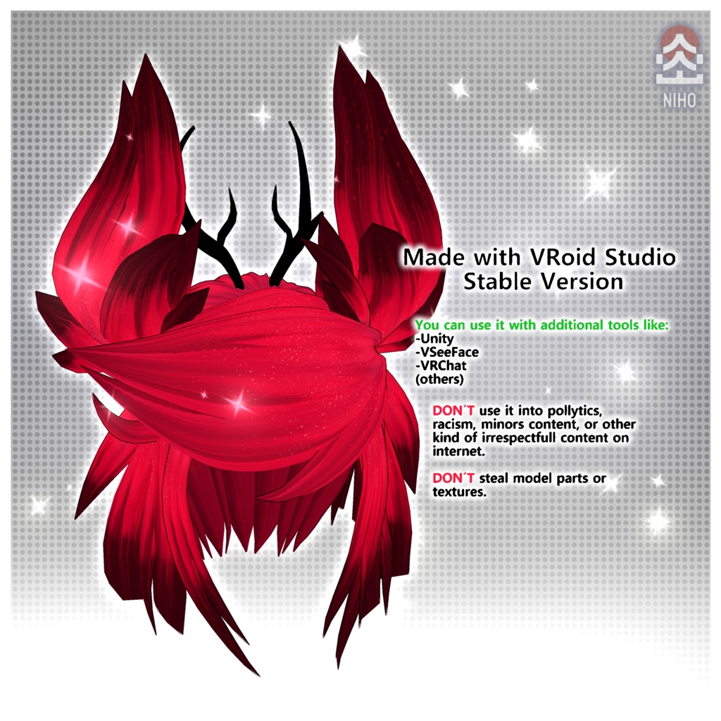 ALASTOR アラスター HAIR【VRoidcustomitem】