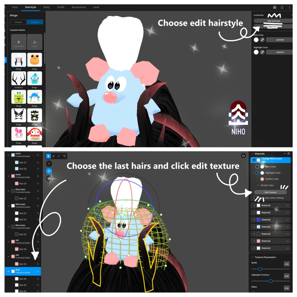 Chef Rat Head Accesory シェフラットのヘッドアクセサリー【VRoid】Custom Item カスタムアイテム