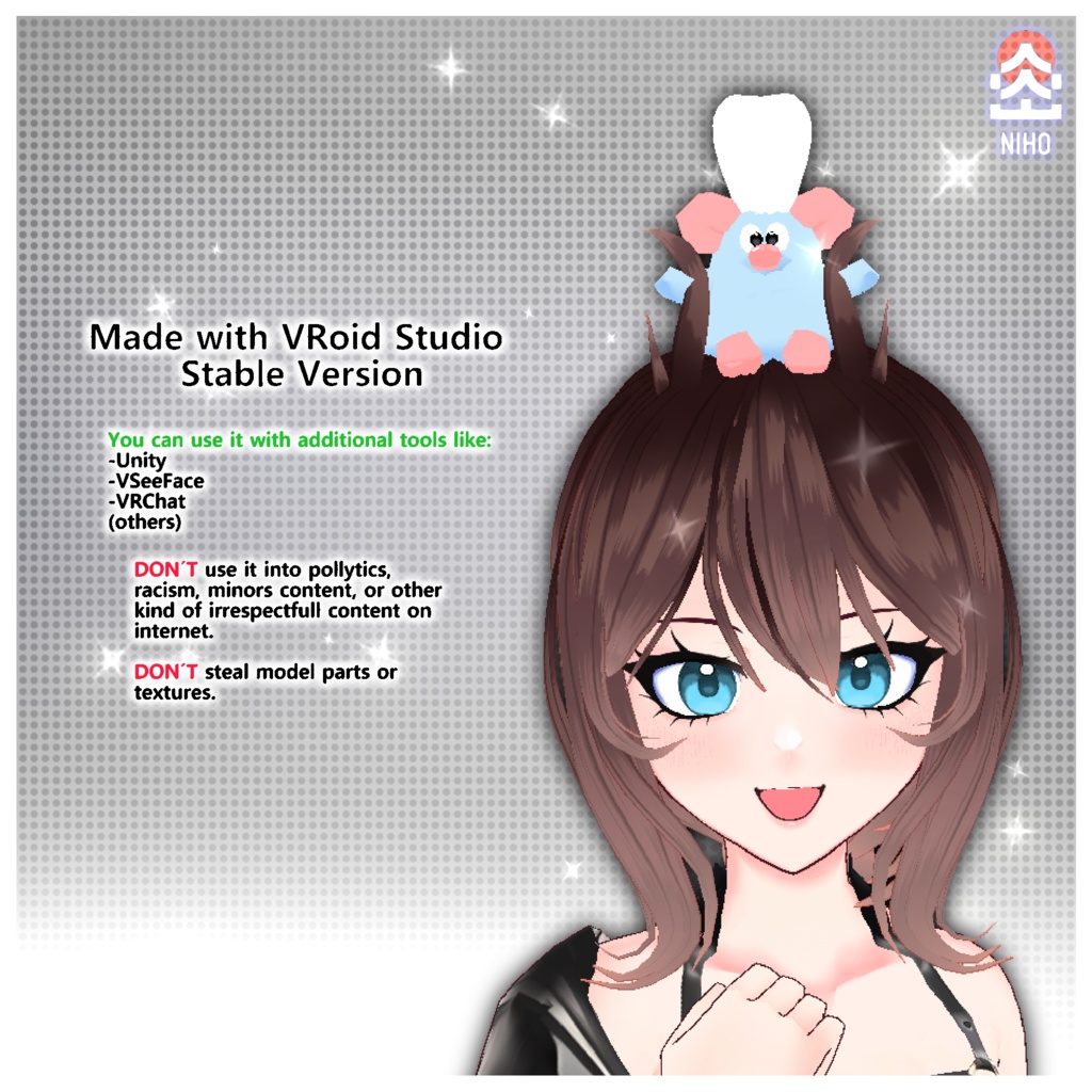Chef Rat Head Accesory シェフラットのヘッドアクセサリー【VRoid】Custom Item カスタムアイテム